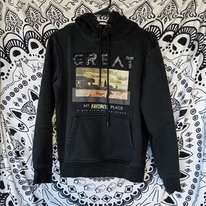 XIOS Great Ocean Graphic Sequin Hoodie